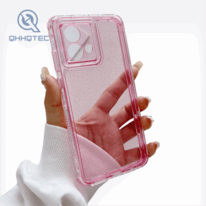 three in one solid color transparent phone case with multiple colors to choose for iphone 15 plus