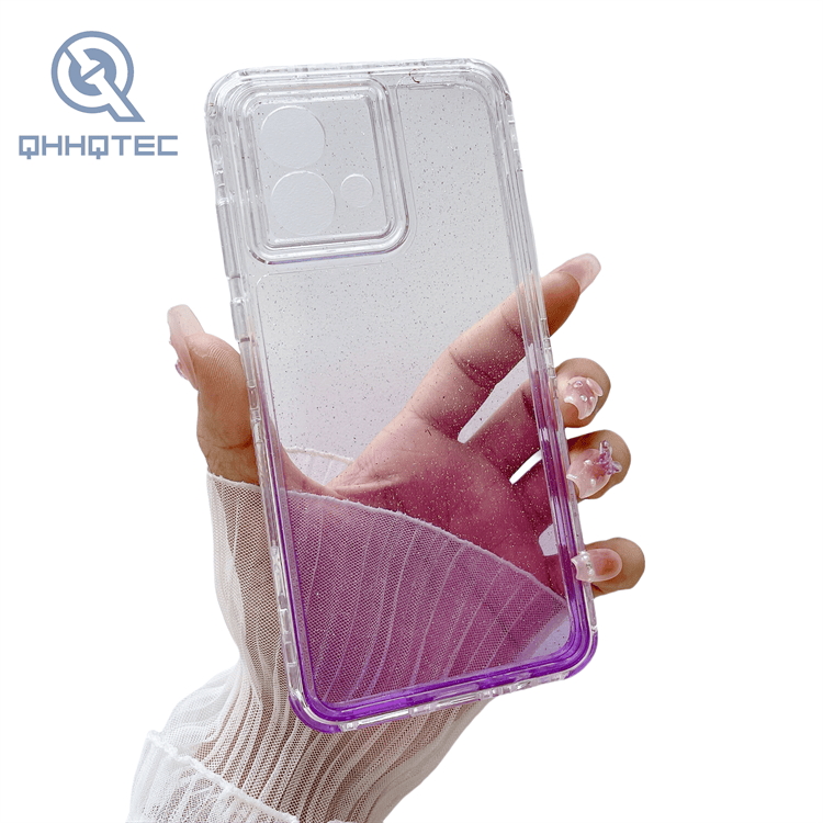 2024 new screen protection gradient colors 3 in 1 detachable phone cases for motorola customizable logo cases (复制)