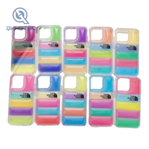 2 in 1 colorful down filled garment case for iphone 15 pro max customizable logo (复制)
