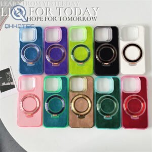 cd patterned magnetic phone case for iphone 12