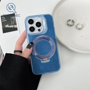 cd patterned magnetic phone case for iphone 12