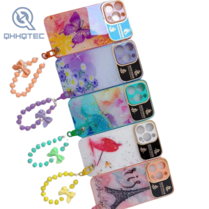 large window with butterfly bracelet glitter phone cases for iphone