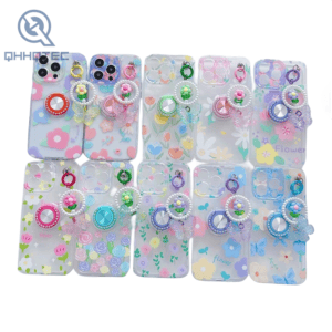 light foggy tint flowers girl case with decorative hanging