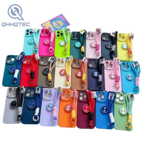 pure color phone case with stable handing bracket