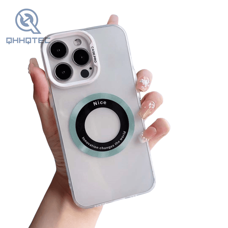 logo hole magnetic charging iphone pretty hard cases