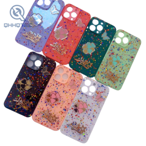 colorful fragment glitter phone cases for iphone 14 pro