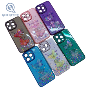 butterfly ornament translucent seuqin women epoxy cases