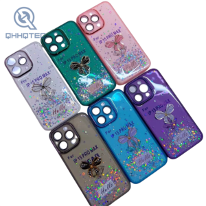 bow tie ins style decoration hello pattern glittter sequin cases