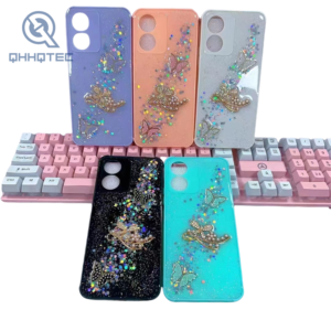 3d butterfly with pearl phone case for iphone series