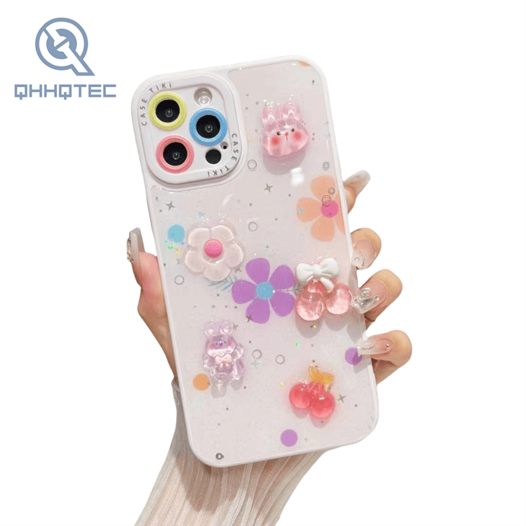 hint colorful patterns with decoration girl phone case
