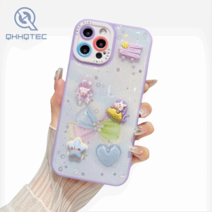hint colorful patterns with decoration girl phone case