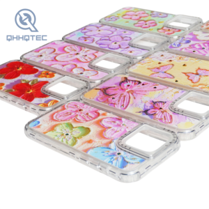 spring theme partial painting patterns dripping phone case