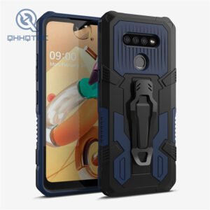 hybrid armor kickstand magneitc clip phone cases for lg