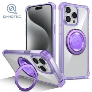 transparent with magnetic kickstand phone cases for iphone