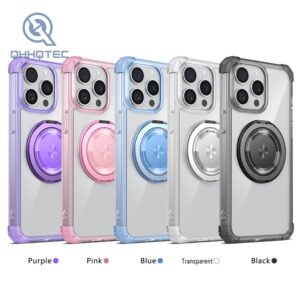 transparent with magnetic kickstand phone cases for iphone