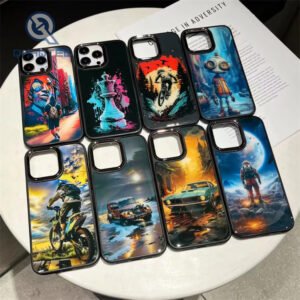2 in 1 painted phone case for iphone 15 pro