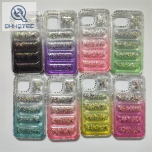 drip glue gradient color phone case for iphone 14