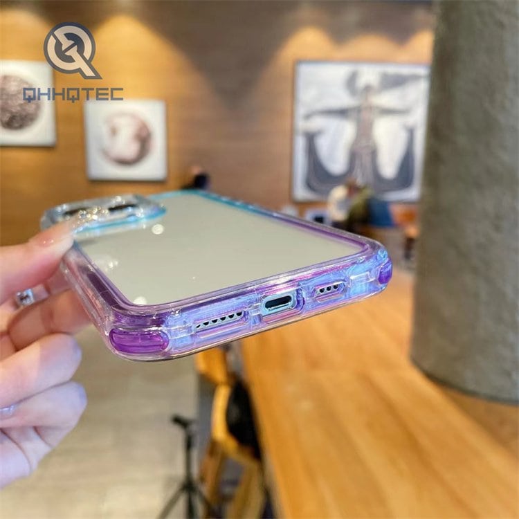 colorful frame transparent 3 in 1 phone case