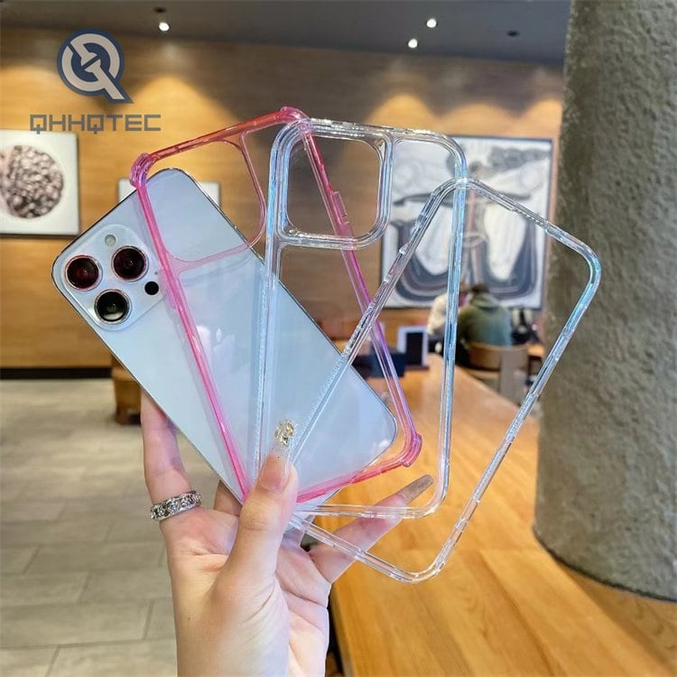 colorful frame transparent 3 in 1 phone case