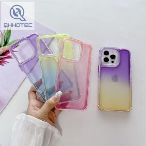 three in one gradient phone case