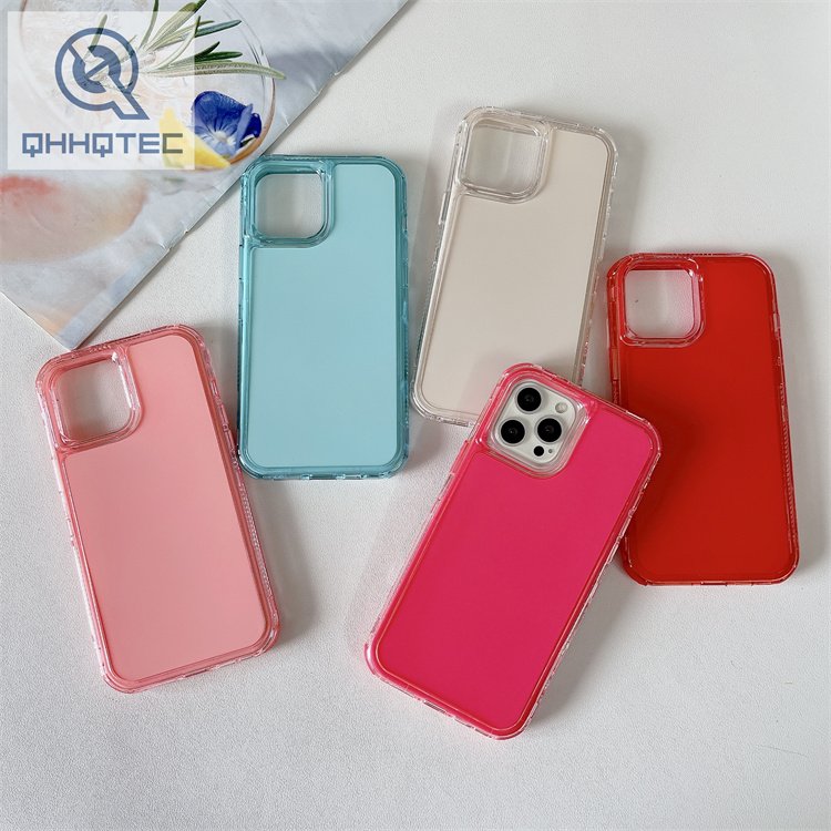 pure color 3 in 1 phone cases for iphone