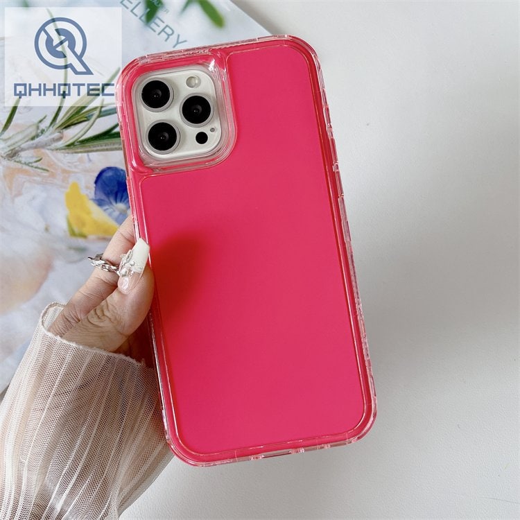 pure color 3 in 1 phone cases for iphone