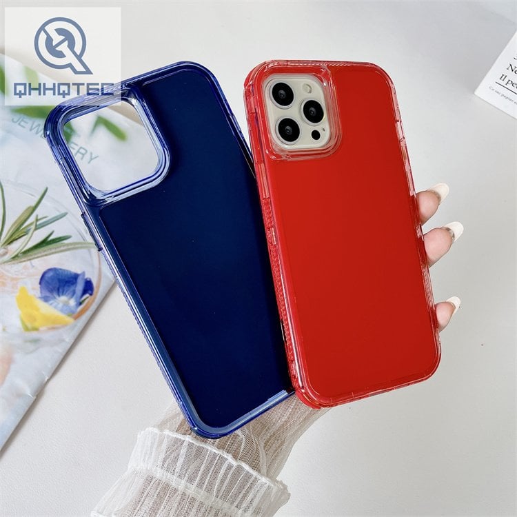 pure color 3 in 1 phone cases for iphone