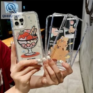 drip adhesive transparent phone case