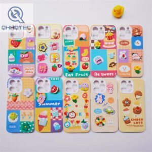 food theme 3d dolls decoration colorful case