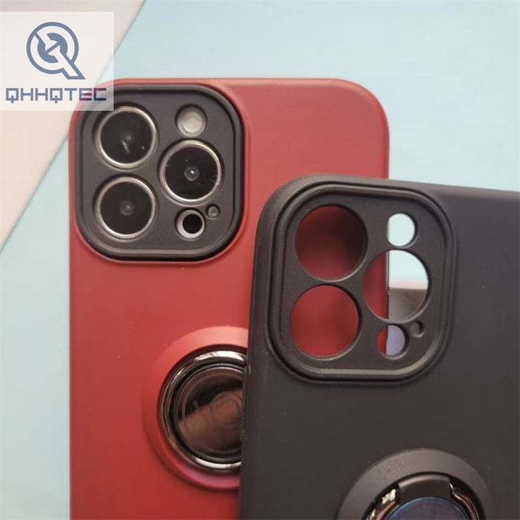 tpu+pc pure color phone case with bracket