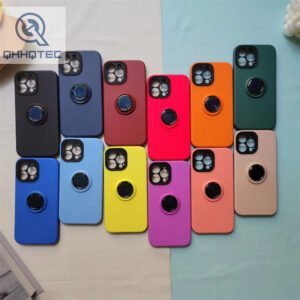 tpu+pc pure color phone case with bracket