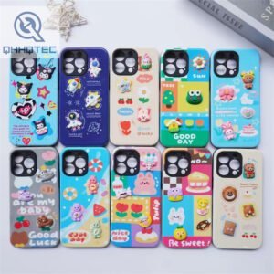 tpu+pc 3d dolls decoration cute case