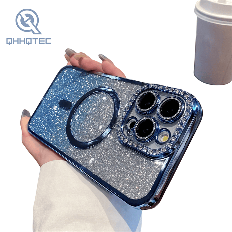 gradient plating glitter magsafe iphone 14 pro max cases