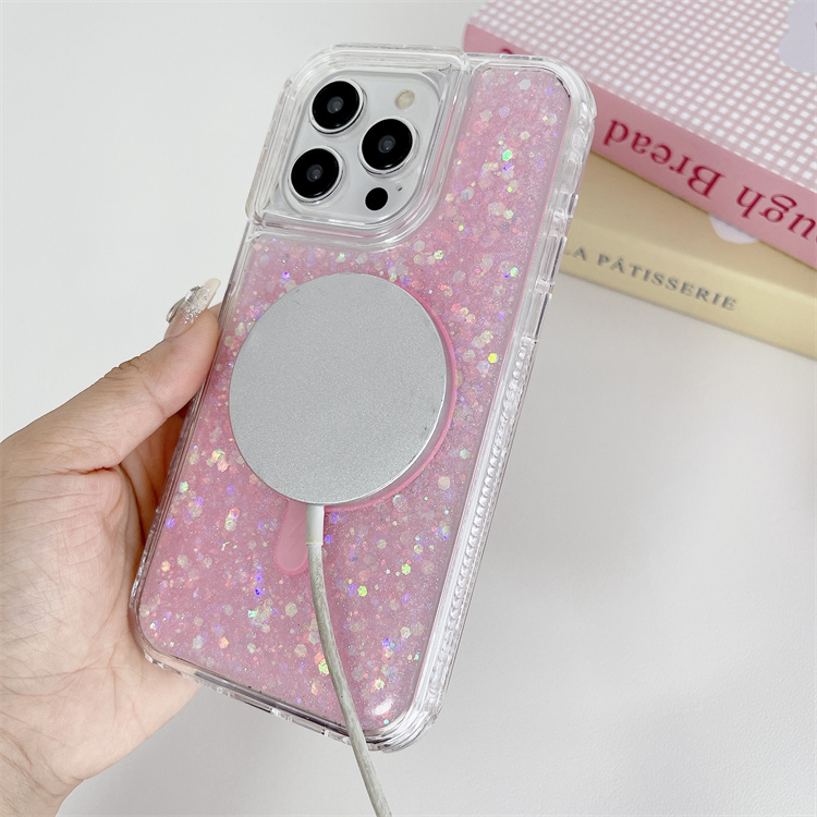 magsafe case design 3 in 1 shining case