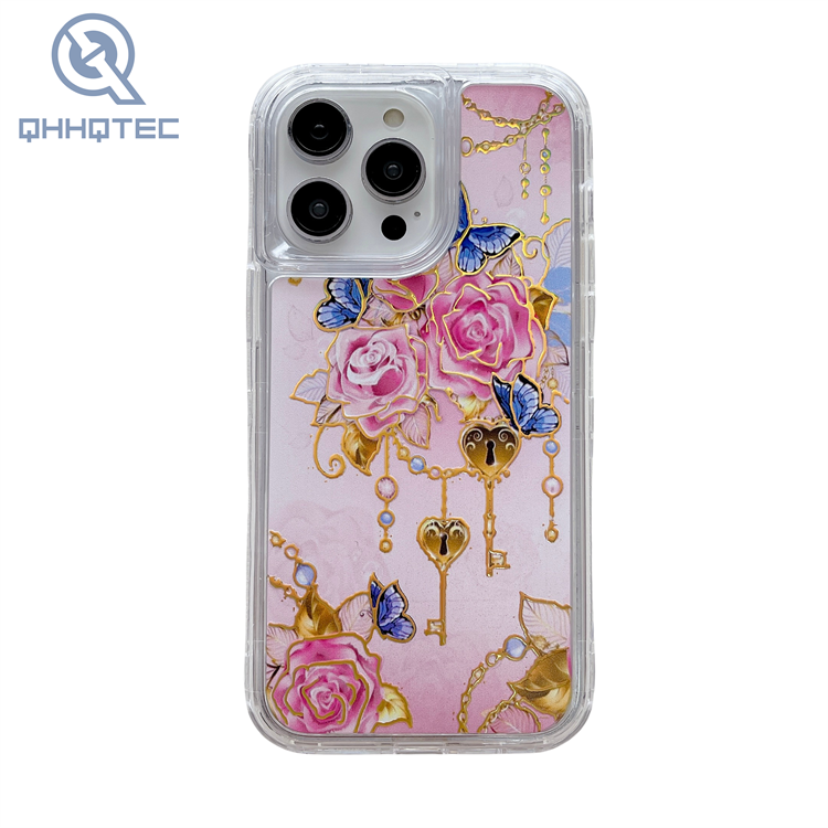 beautiful flower painting patterns 3 in 1 phone case