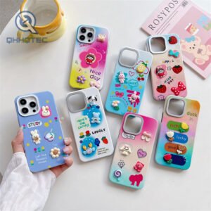 cute decoration 3 in 1 girl colorful case