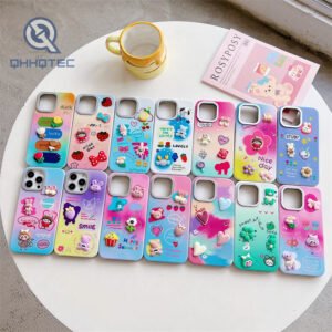 cute decoration 3 in 1 girl colorful case