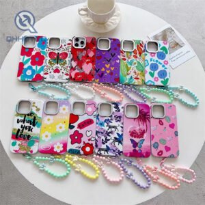 3 in 1 paining case with butterfly bracelet