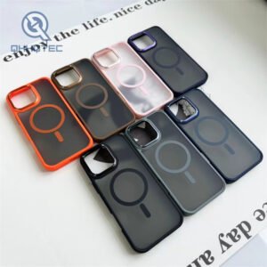 electroplate frosted design magsafe case