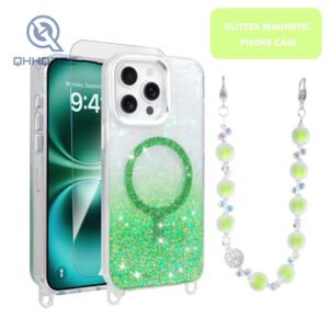 glitter magsafe case with len bracket