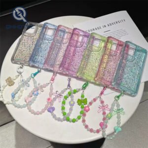 sequin decoration transparent dripping case