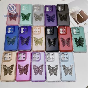 colorful 3 in 1 case with butterfly stand