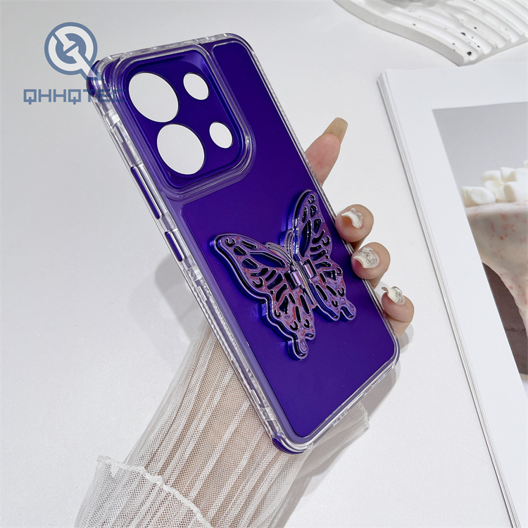 colorful 3 in 1 case with butterfly stand