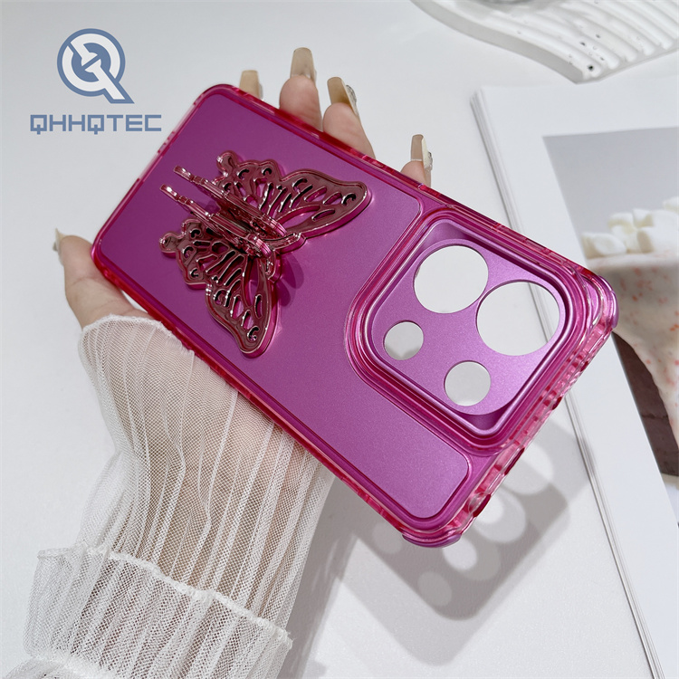 colorful 3 in 1 case with butterfly stand