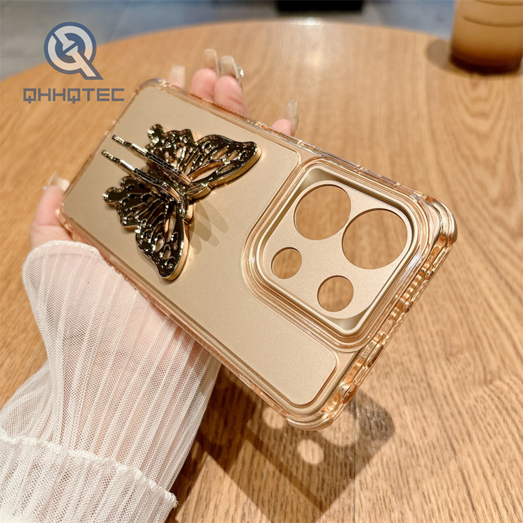 colorful 3 in 1 case with butterfly stand