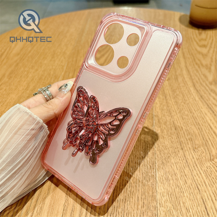 colorful 3 in 1 case with butterfly stand