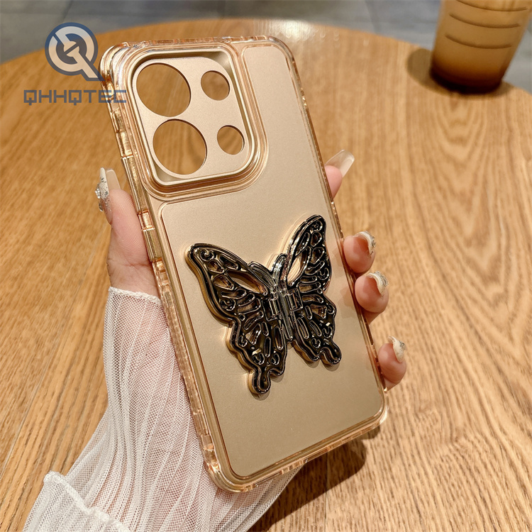colorful 3 in 1 case with butterfly stand