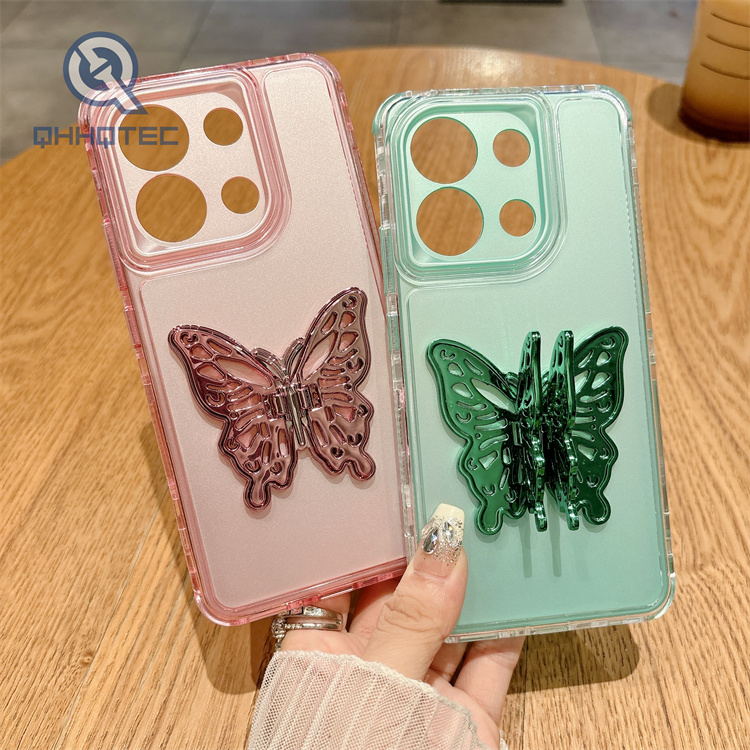 colorful 3 in 1 case with butterfly stand