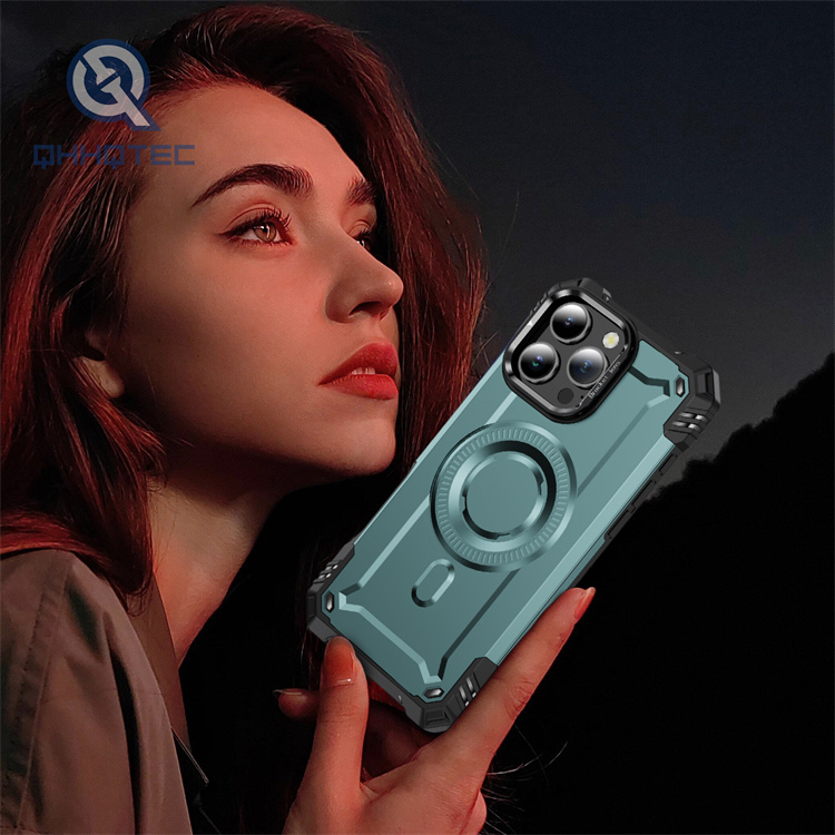 anti drop magnetic bracket mobile phone case for iphone 16 pro max
