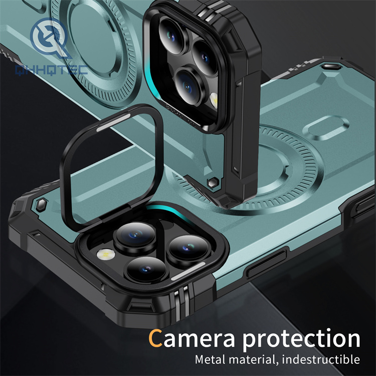 anti drop magnetic bracket mobile phone case for iphone 16 pro max